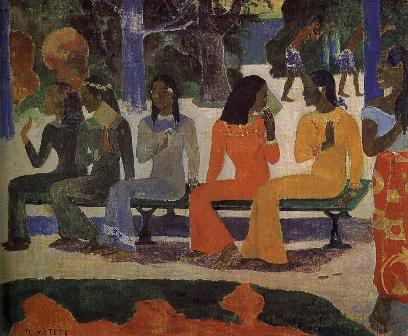 Paul Gauguin Market oil painting picture